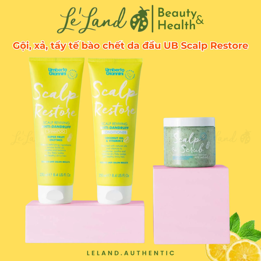 Dầu gội xả, tẩy tế bào chết da đầu Umberto Giannini Itchy Scalp giảm ngứa và làm dịu da đầu