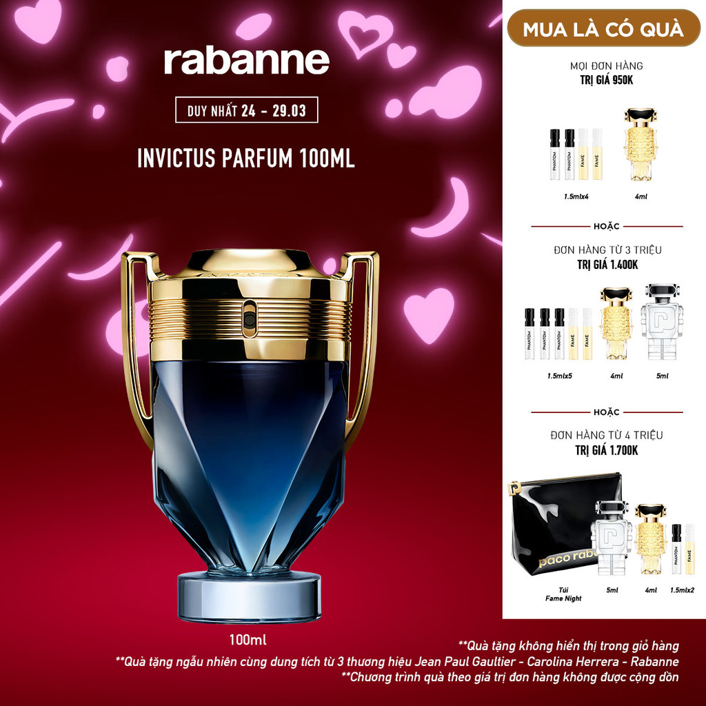 Nước hoa Nam Rabanne Invictus Parfum 100ML