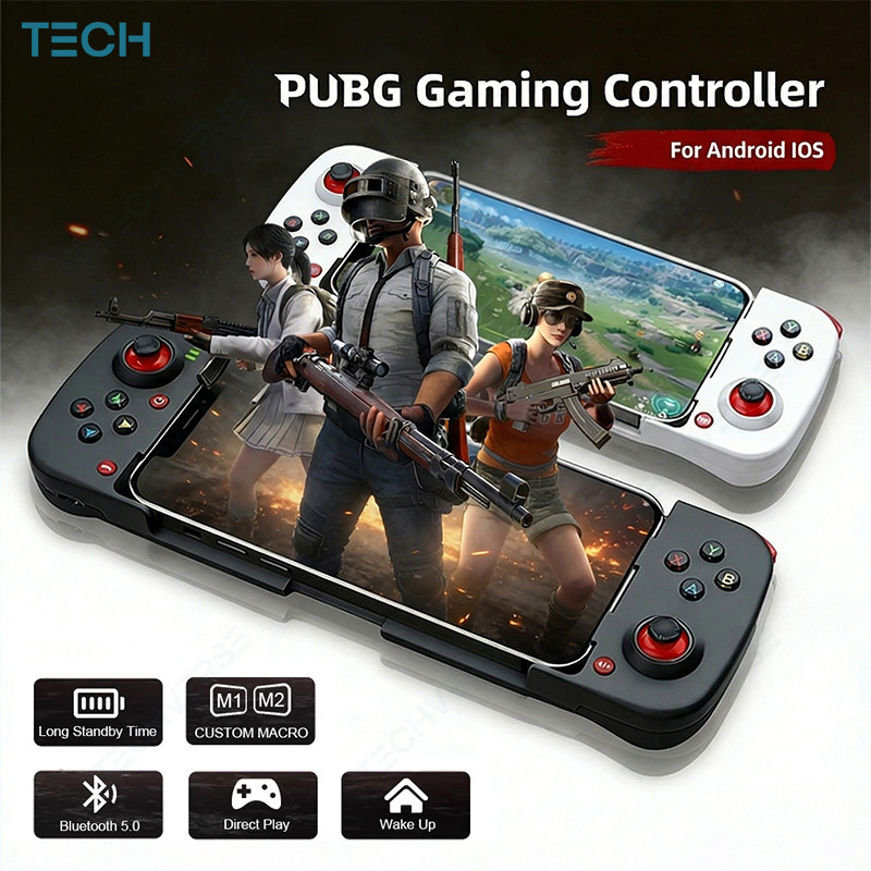 D3 Tay Cầm Chơi Game Bluetooth Co Giãn Gamepad PUBG Free Fire COD Mobile Android iOS Gaming Gear