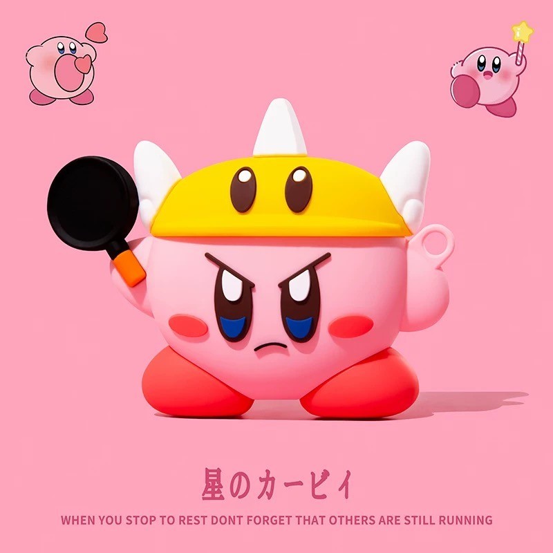 Phim hoạt hình Kirby Vỏ AirPods dễ thương Vỏ silicon AirPods Pro 3 Vỏ tai nghe AirPods 4 Vỏ bảo vệ A