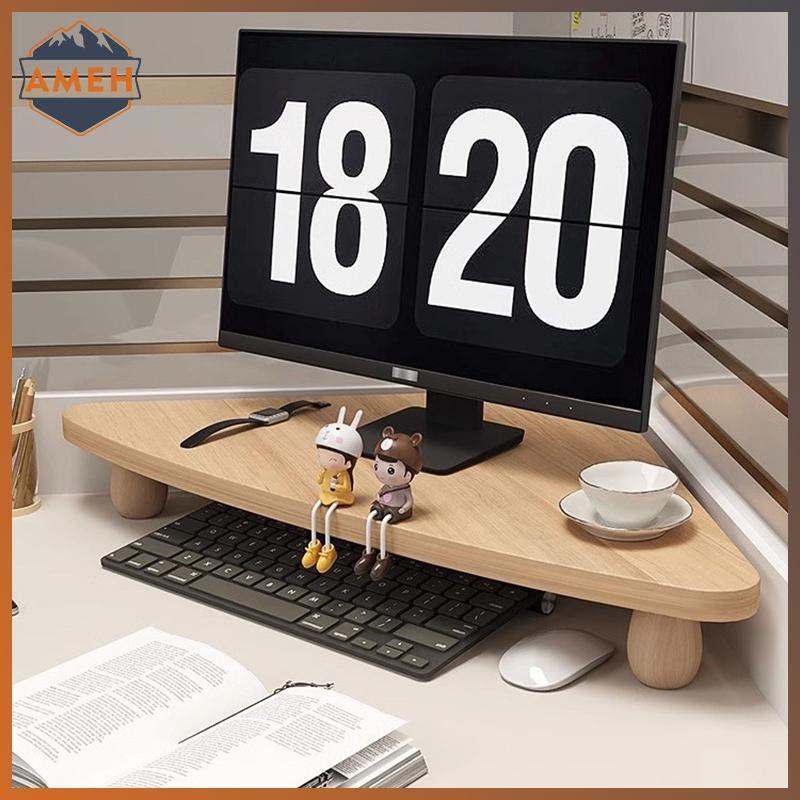 Technicolorepic 90 Độ Tam Giác Màn Hình Giá Đỡ PC Màn Hình Gỗ Ra Để Bàn Màn Hình Đứng Để Bàn Lưu Trữ
