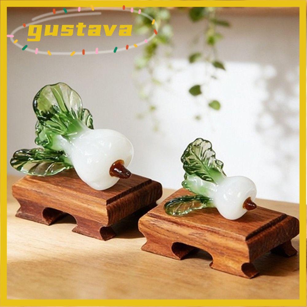 Trang trí bàn làm việc pha lê GUSTAVA, Kính thổi thịnh vượng Thiết kế kính Bok Choy, Bok Choy Shape 