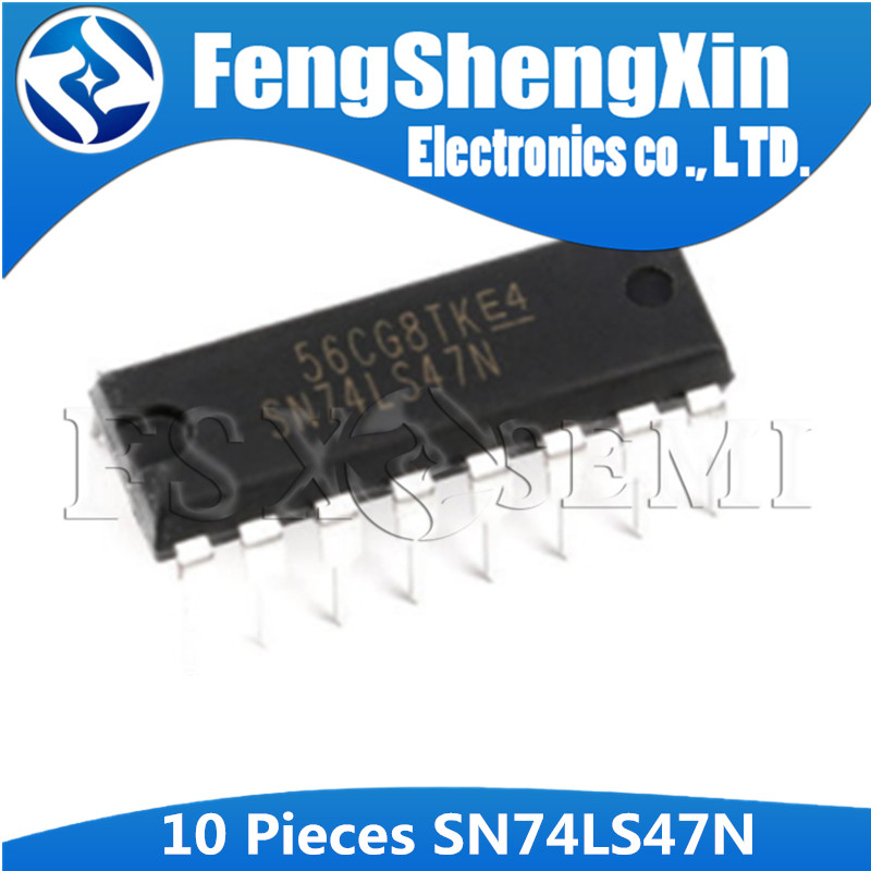 10 Cái / lốc Mới SN74LS47N 74LS47 74LS47N HD74LS47P DIP-16 BCD đến Bộ Giải Mã / IC Trình Điều Khiển 