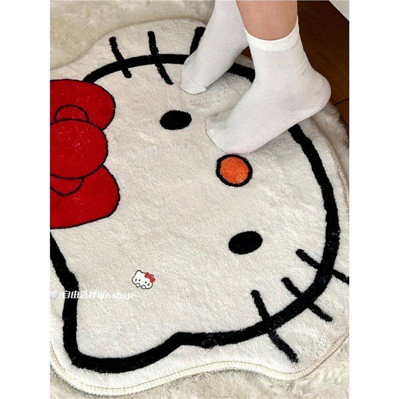 Hellokitty Floor Mat Carpet Bedroom Bedside Mirror Front Decorative Blanket Handmade Carpet Entry Do