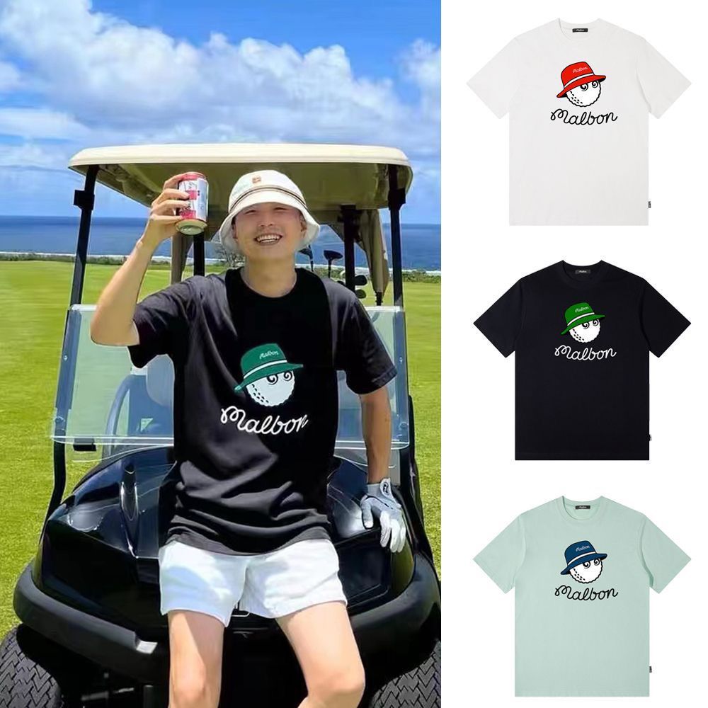 Áo thun ngắn tay MALBON GOLF GOLF Nam Nữ Classic Series