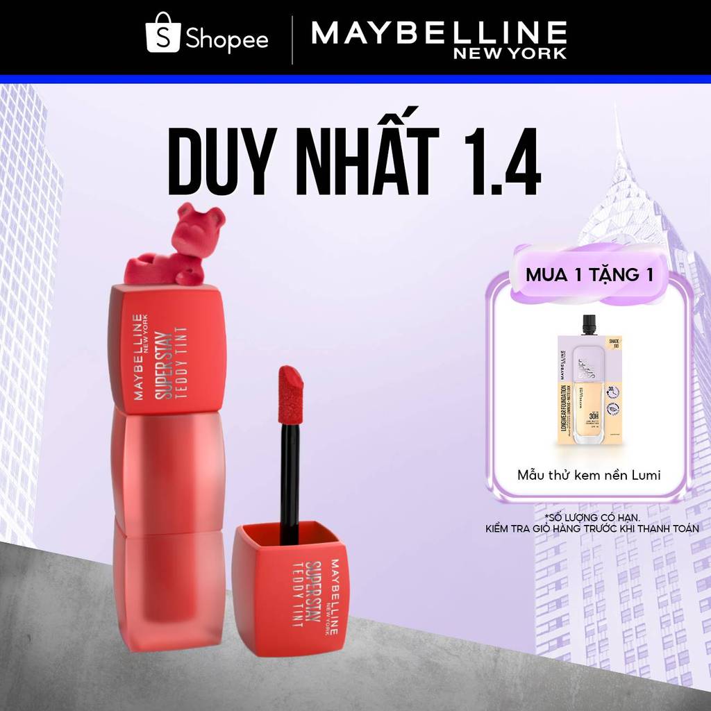 Son Kem Bông Bền Màu Superstay Teddy Tint Maybelline New York 5ml