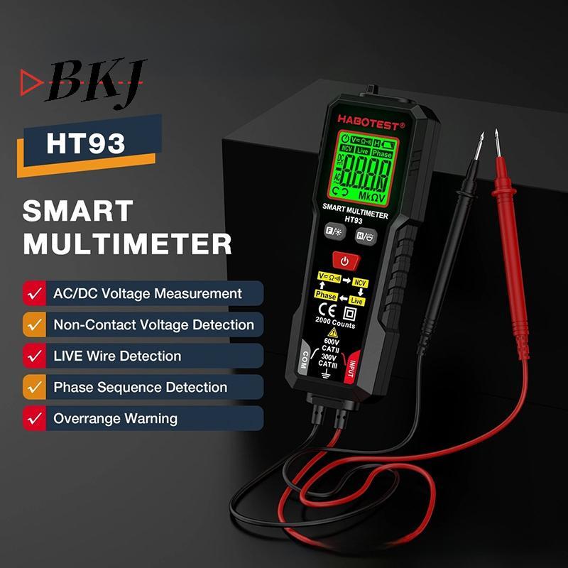 [KJ] 1 Cái Máy kiểm tra đo liên tục điện áp AC / DC HT93 Đồng hồ vạn năng kỹ thuật số thông minh Đồn