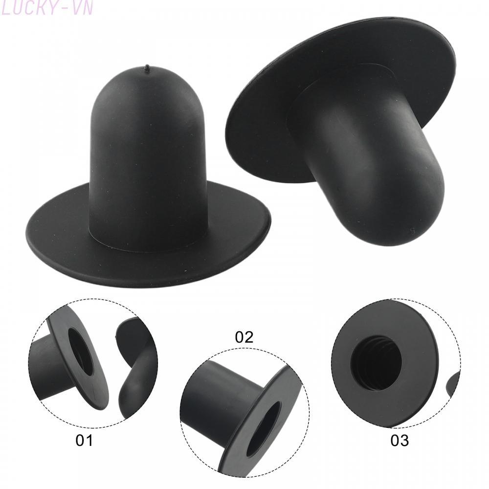 Pool Plugs 2.3 Inches Black Fitting Ground Plastic Stopper Swimming Pool