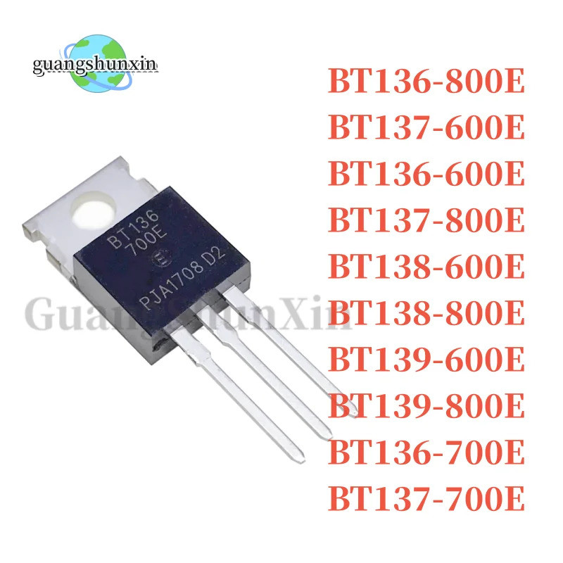 5 CÁI BT136-600E BT137-600E BT138-600E BT139-600E BT136-800E BT137-800E BT136-700E BT137-700E TO-220