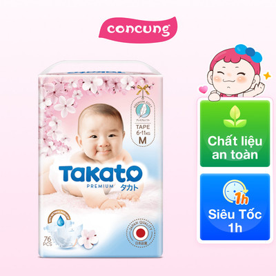 Combo 3 Tã dán Takato siêu mềm mại ( M, 76 miếng)