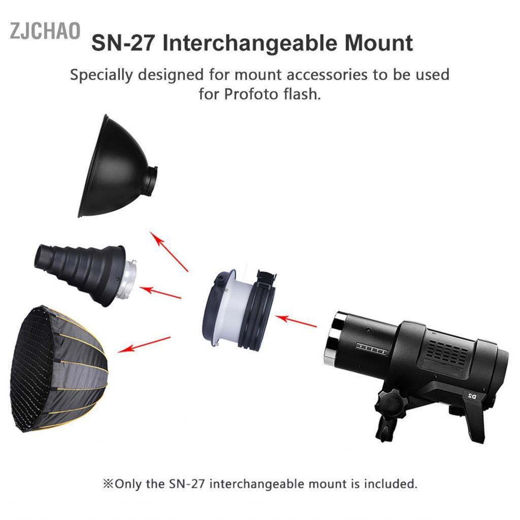 zjchao SN-27 Giá đỡ kim loại có thể hoán đổi cho các phụ kiện Bowens sẽ được sử dụng Profoto Flash