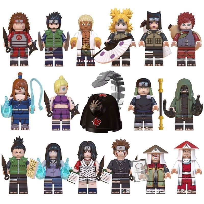 2025 Sản Phẩm Mới Tương Thích Lego Minifigure Shadow Ninja Khối Xây Dựng Sasuke Ban Raying Gaara Ita