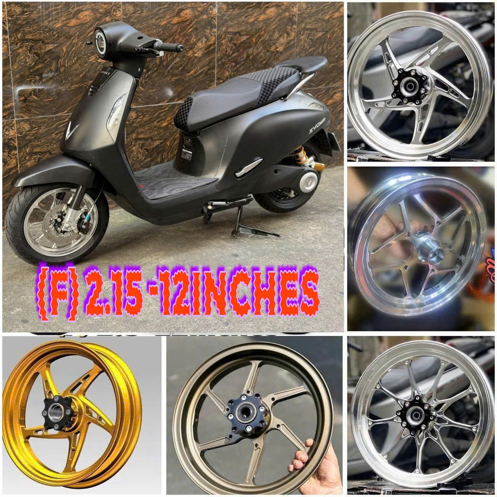 Vành mâm cnc 12inches xe máy điện yadea , Vinfast evo vento feliz kazla [ vành bánh lẻ trước ] BSTra