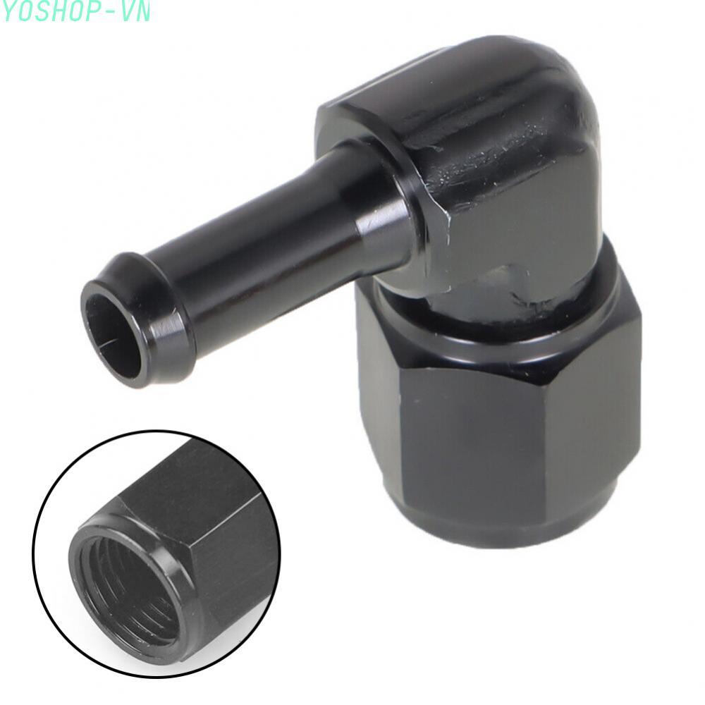 [Ysp]Black Aluminum Alloy Adapter AN6 Female to 5/16 Bar Fitting Reliable Performance