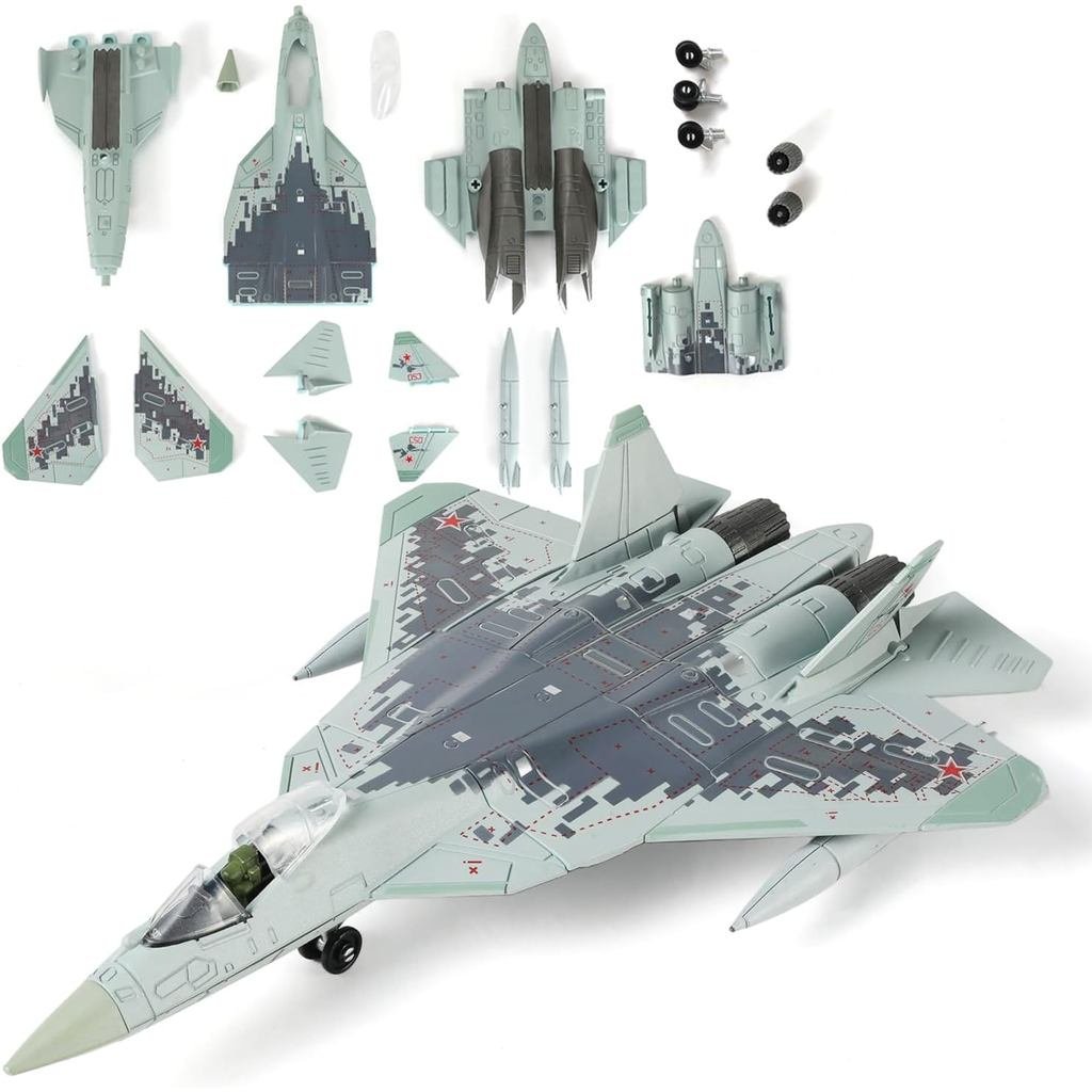 Tỉ lệ 1: 72 SU-57 Fighter Jet Quick Build Model Kit Nhựa Millitary Jet Toy Máy bay lắp ráp Mô hình m