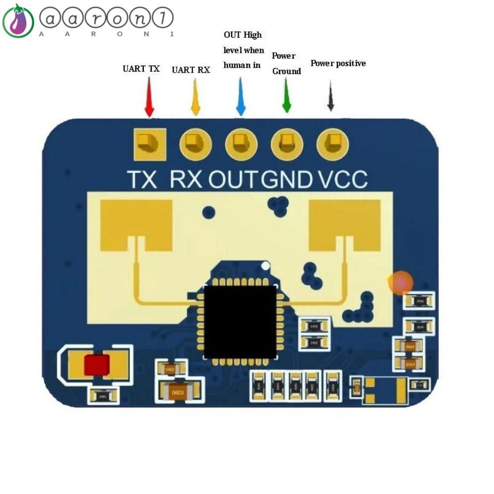 Cảm biến AARON1 LD2410C, Cảm biến radar 24GHz độ nhạy cao, Radar sóng MMwave FMCW thông minh Phát hi