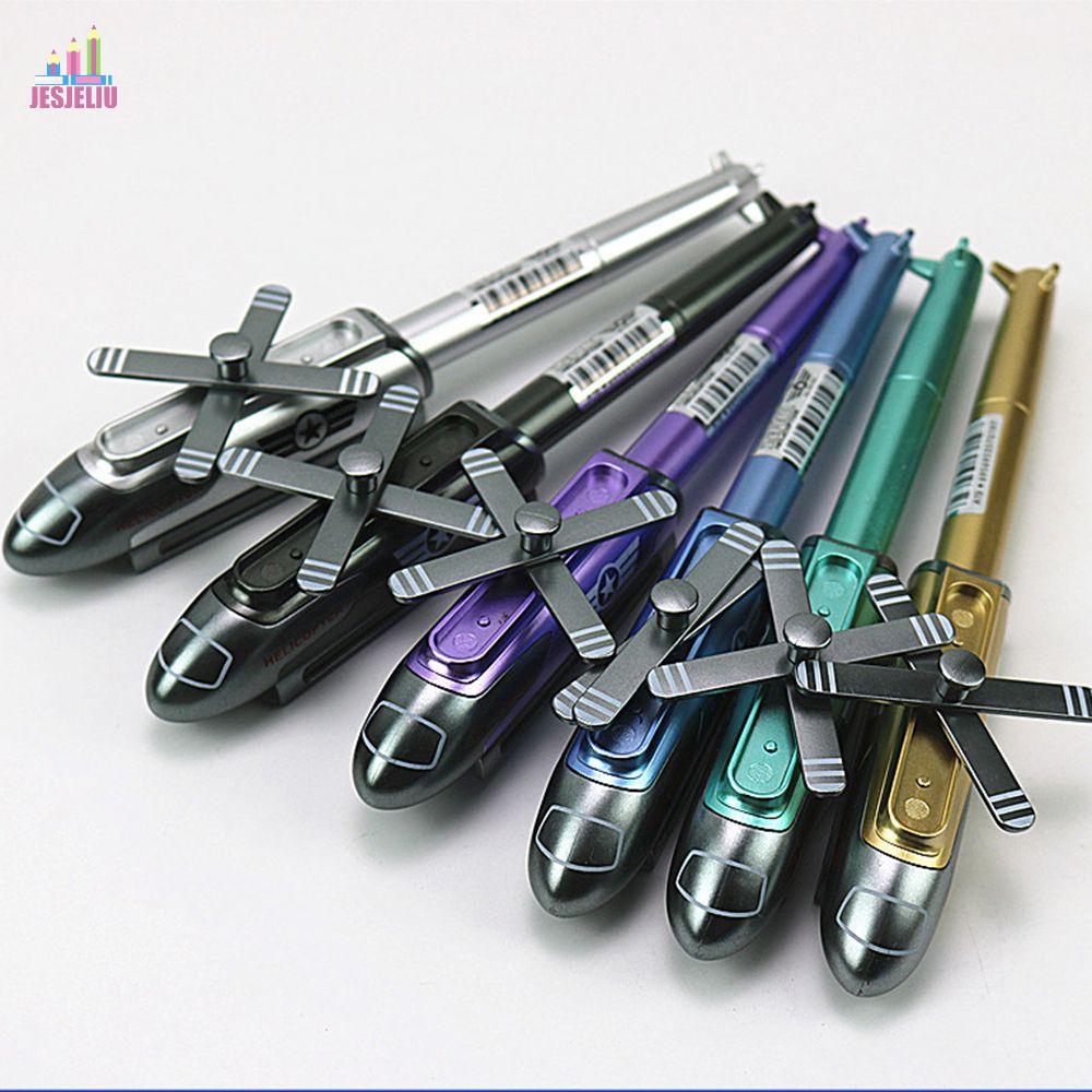 JESJELIU Mực Đen Bút Gel Bé Trai Máy Bay Hình Công Cụ Viết Sáng Tạo Nhanh Khô Máy Bay Chiến Đấu Hoạt