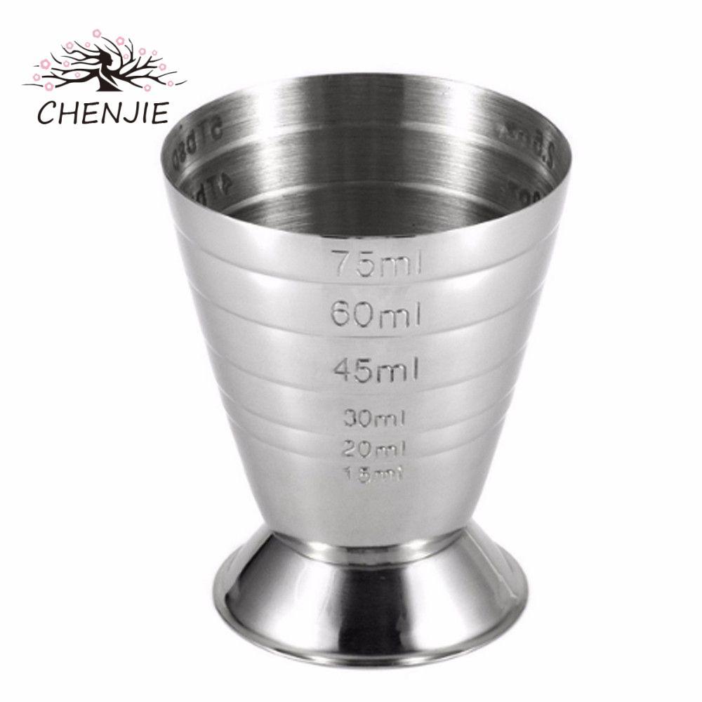 CHENJIE Shot Cup Bar Tool Wine Cup Measure Tool Ounce Cup 75ml Bar Jigger
