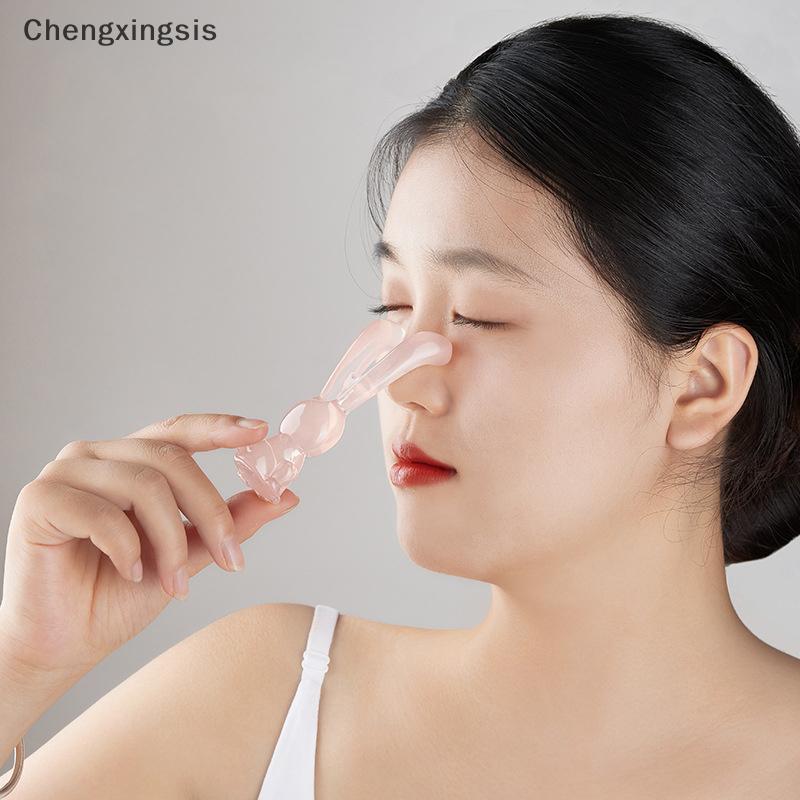 Chengxingsis Hình Thỏ Nâng Cơ Mặt Guasha Cạo Massage Dụng Cụ Mặt Tấm Massage Giảm Bọng Mắt Nâng Mũi 