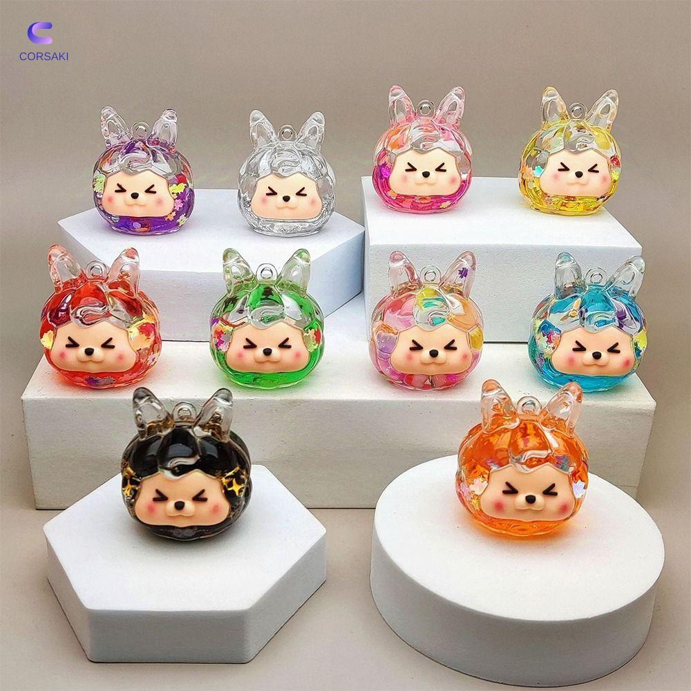 CORSAKI Để Bàn KiKi Đồ Trang Trí, Nhấp Nháy KiKI DIY Trang Trí Mini Kiki Puppy Đồ Trang Trí, Hạt Hai