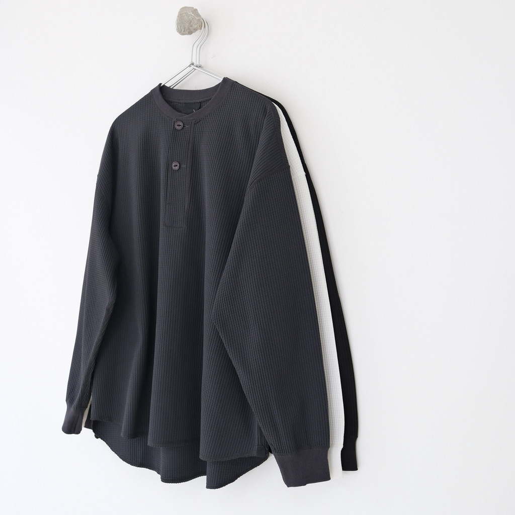 SCGN Daiwa Henry Collar Waffle Round Neck Long Sleeve T Shirt Bottoming Shirt Breathable and Quick-D