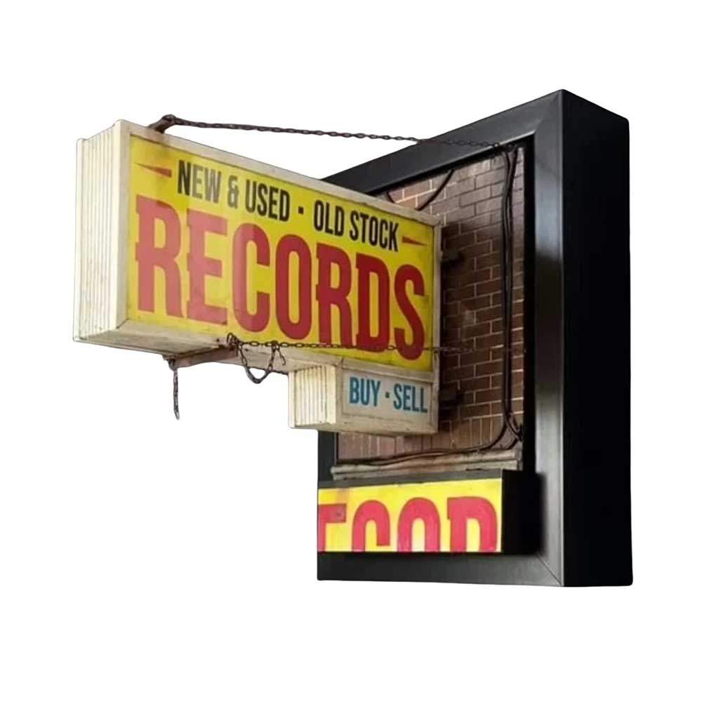 Creative Record Store Wall Light Retro Wall Decoration Light Cafe Decoration