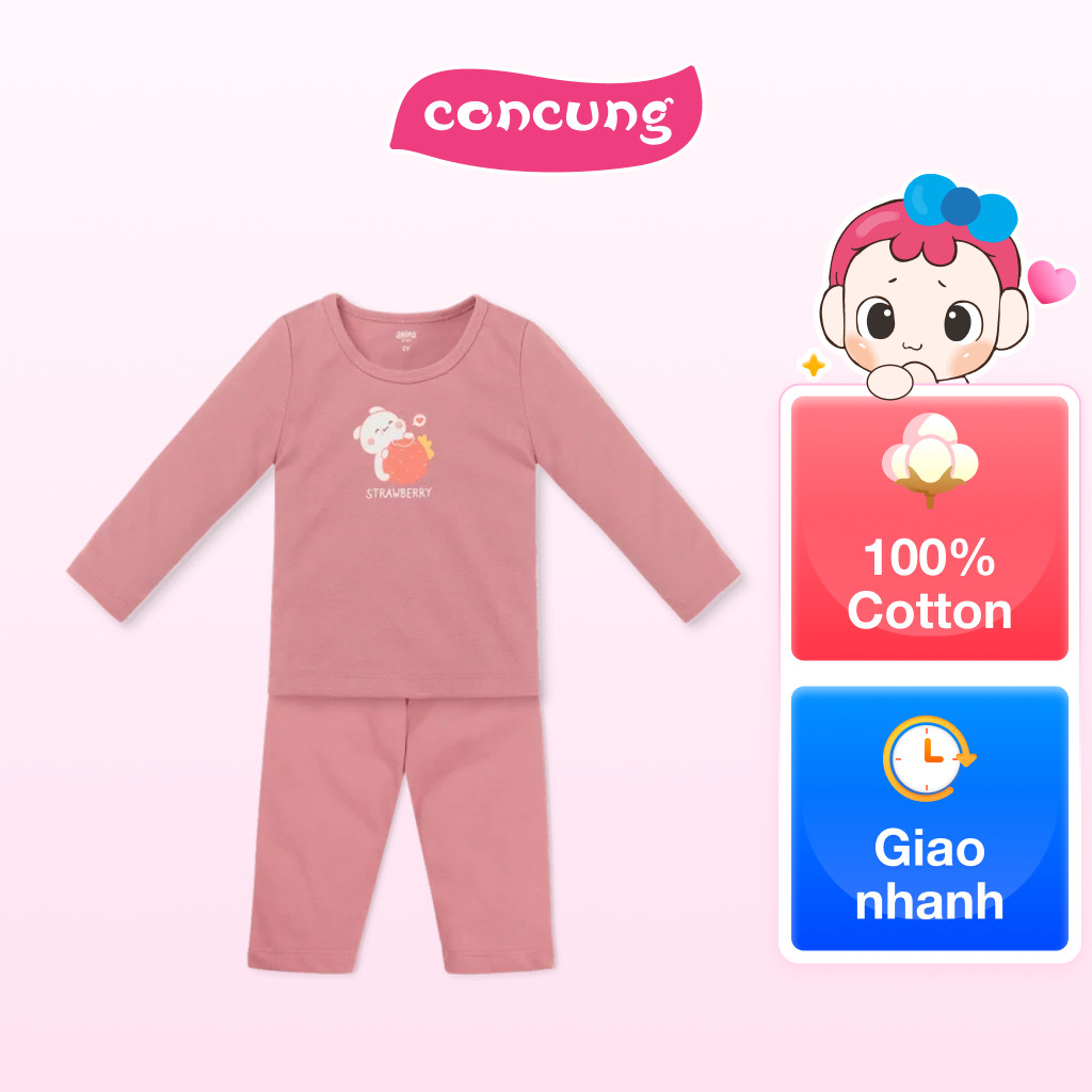 Bộ bé gái dài Animo Easy TQ1125076 (1Y,Ruốc)