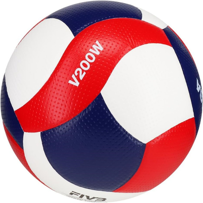 Bóng chuyền Mikasa V200W Size 5 màu đỏ-xanh-trắng, chuẩn quốc tế cho FIVB