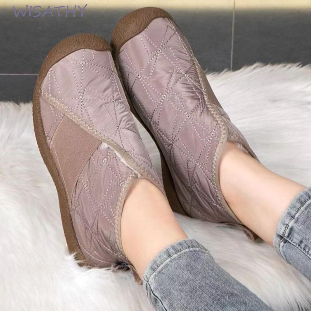 Giày Bốt Tuyết Sang Trọng ELMER1, Giày Sang Trọng Nhẹ Nữ, Đồ Gia Đình Đơn Giản Đế Mềm Chống Thấm Nướ