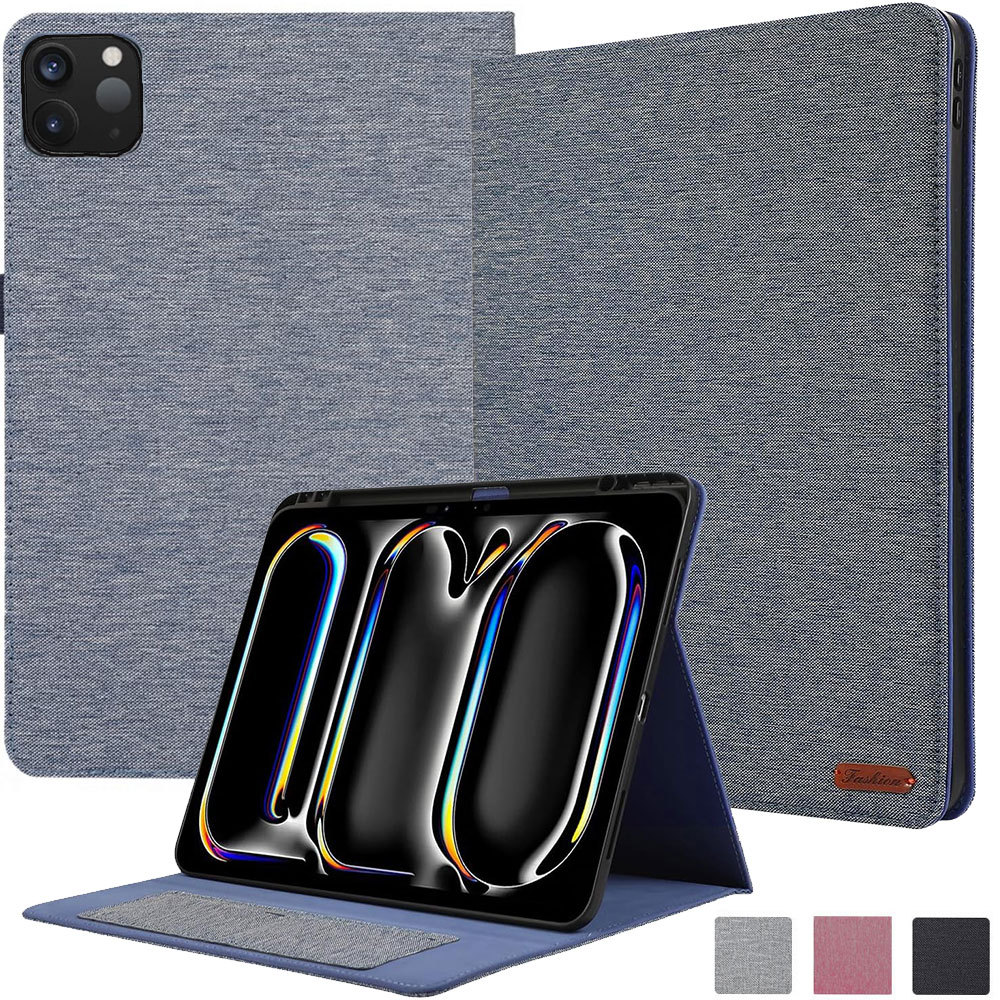 Giá đỡ bút chì, Giá đỡ bằng da họa tiết vải Giá đỡ thẻ lật Tự động đánh thức / ngủ‌ Ốp lưng thông mi