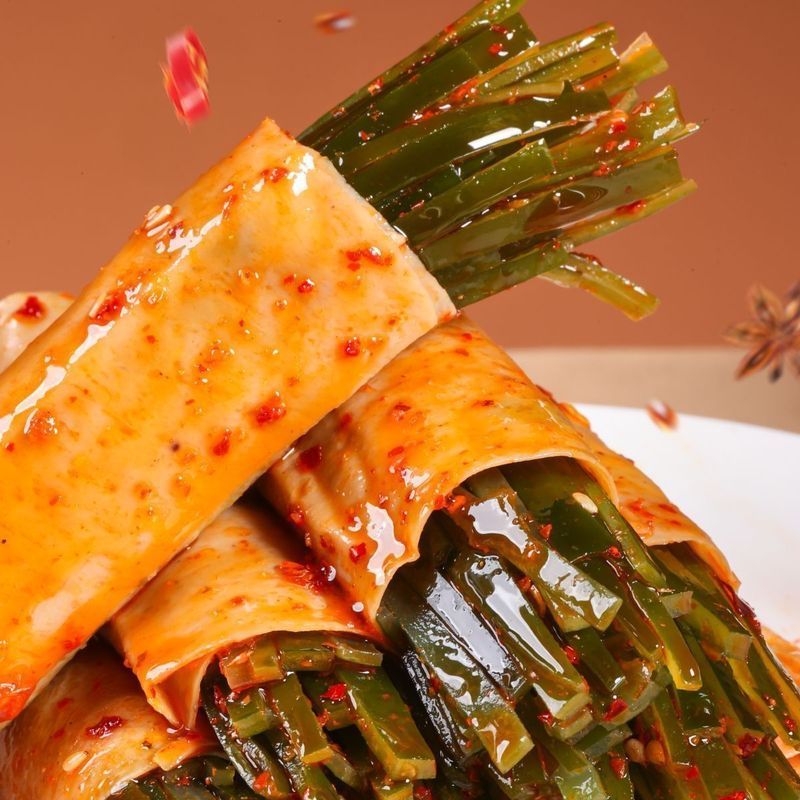 1.44 Readystock Readystock Bean Roll Sandwich King Oyster Mushroom Kelp Shiitake Mushroom Bean Skin 