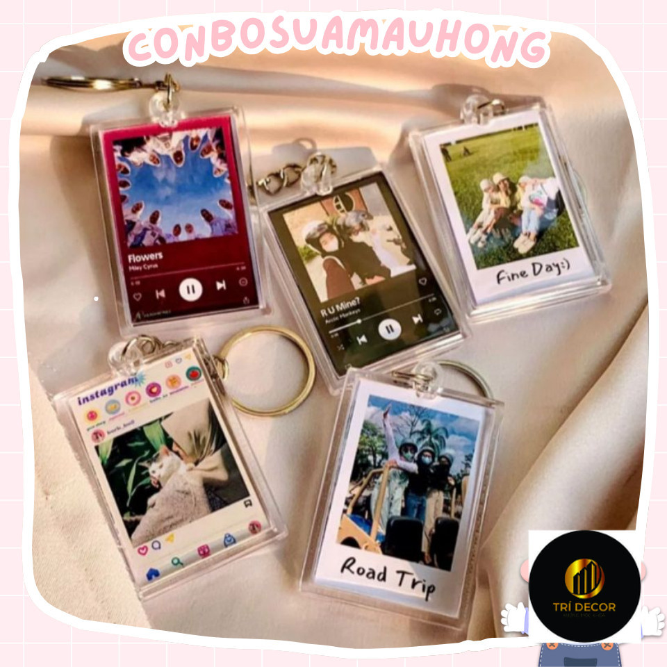 Móc Khoá Thay Ảnh - CUSTOM KEYRING In Ảnh Theo Yêu Cầu