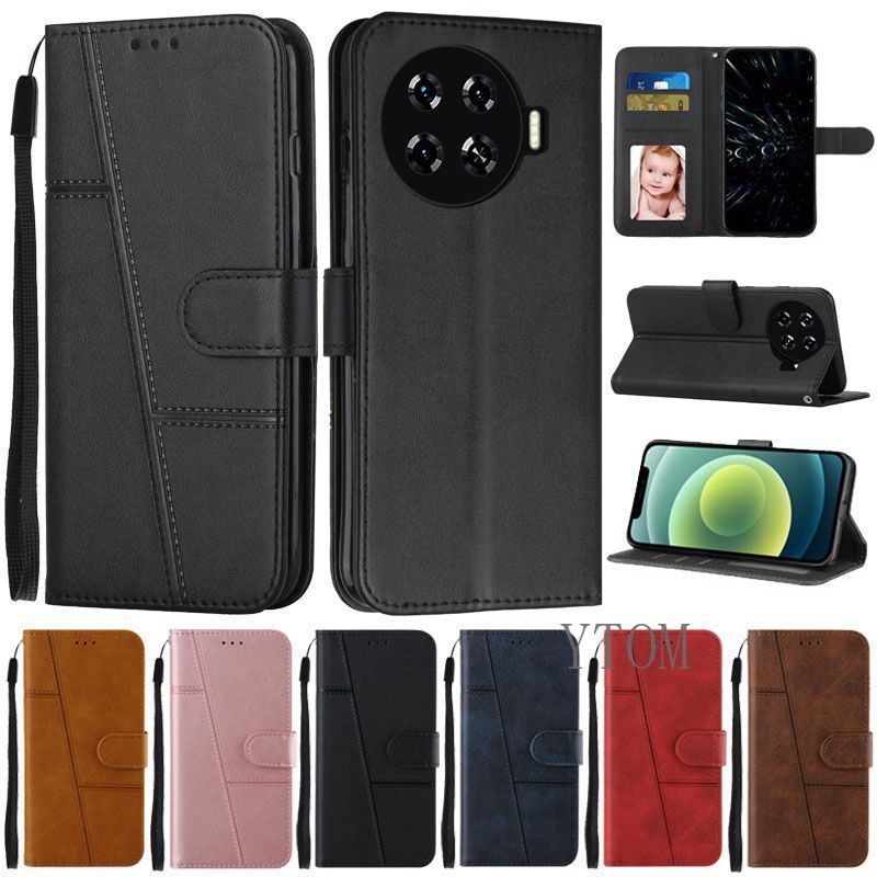 Dành Cho Tecno Spark 20 Pro + Ốp Lưng Ví Lật Bìa Sách Cho Tecno Spark 20 Pro SPARK20 20C 20Pro Plus 