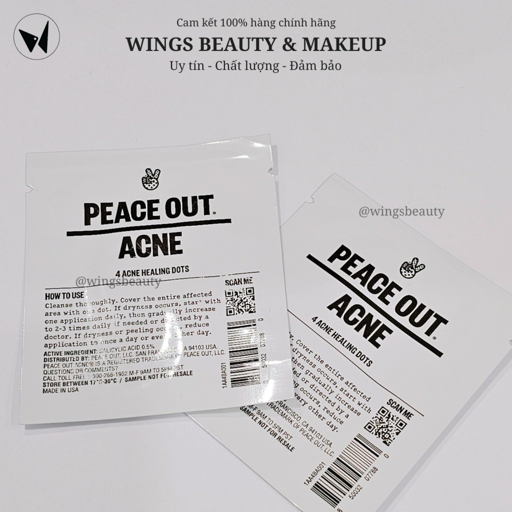 (Giá rẻ) PEACE OUT - Miếng dán mụn 4 Acne Healing Dots