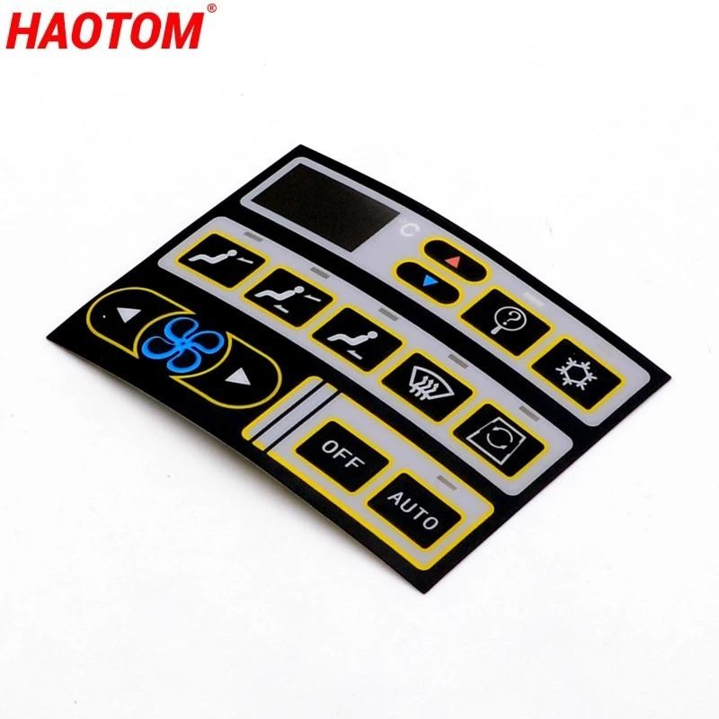 Máy xúc A / C Bộ điều khiển điều hòa không khí Bảng điều khiển Công tắc Miếng dán cho Volvo 210 / 24