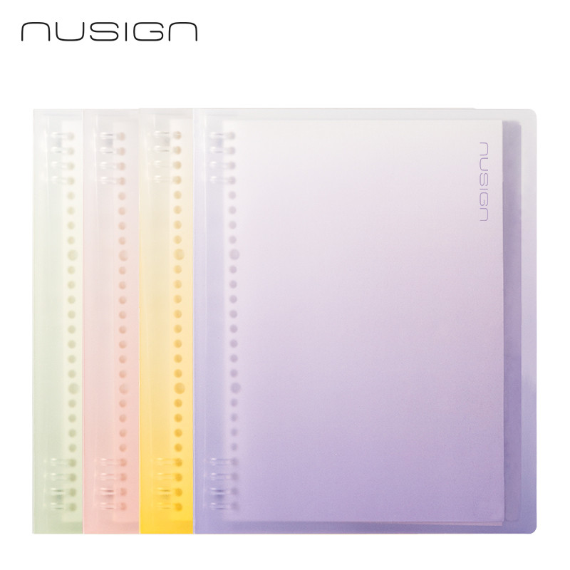 Sổ Còng Pastel Nusign Sổ Binder 8 Còng A5 B5 Kèm 4 Tab Phân Trang Giấy Take Note Bullet Journal Giấy