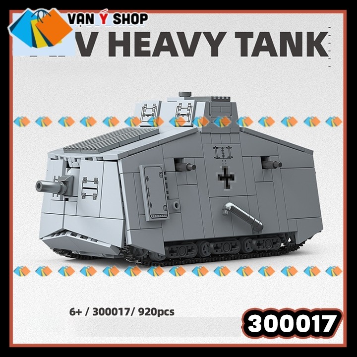 Mô hình Xe Tank Bán Tải Tank Thế Chiến Hạng Nặng 300017