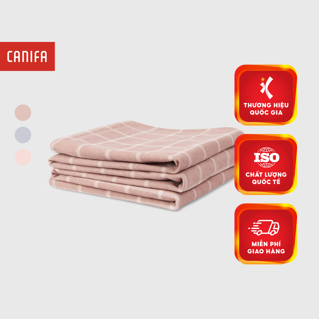 Chăn nỉ cá nhân 1m2x1m9 họa tiết caro CANIFA 9HE25A002