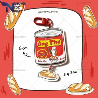 GOIXAOME - Móc khóa Sữa đặc - bánh mì - 6cm-3cm nlp