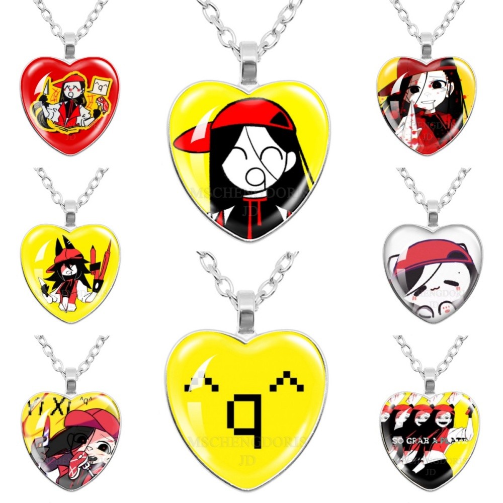 Butcher Vanity Necklace Album Cover Picture Yi xi Singer Heart Shape Pendant Necklace Decor Accessor