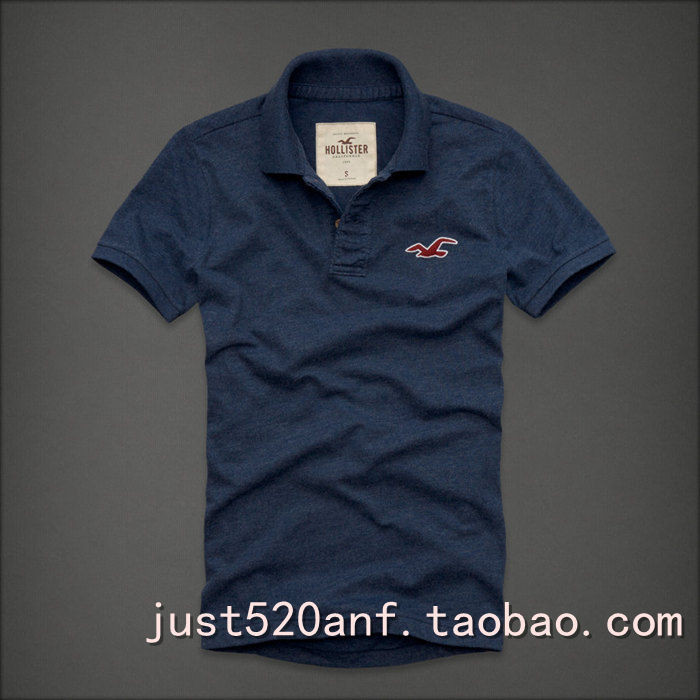Bán Hot Hollister Cổ Điển Seagull In Nhãn Nhỏ POLO Áo Sơ Mi Nam Thường Ngày Ve Áo Thoáng Khí Top 110