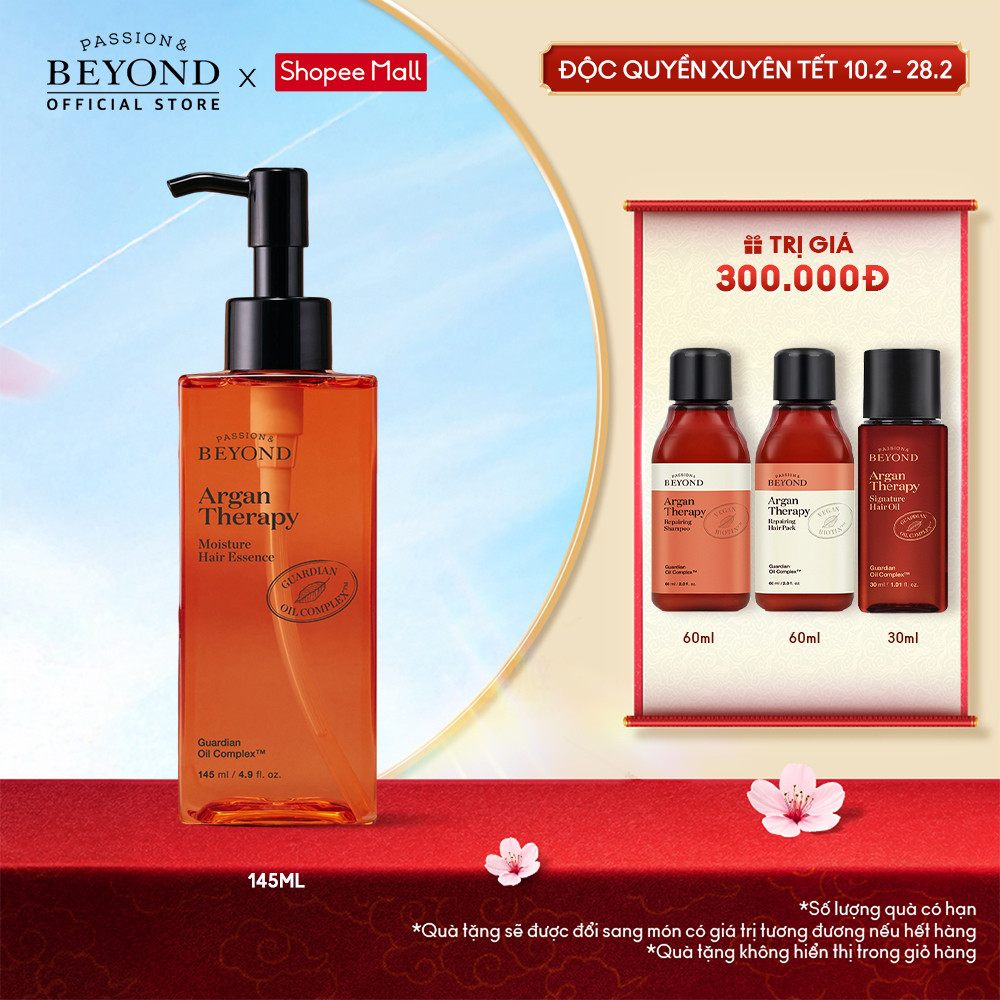 [Beyond Official] Dầu dưỡng tóc hàng ngày phục hồi Beyond Argan Therapy Moisture Hair Essence 145ml