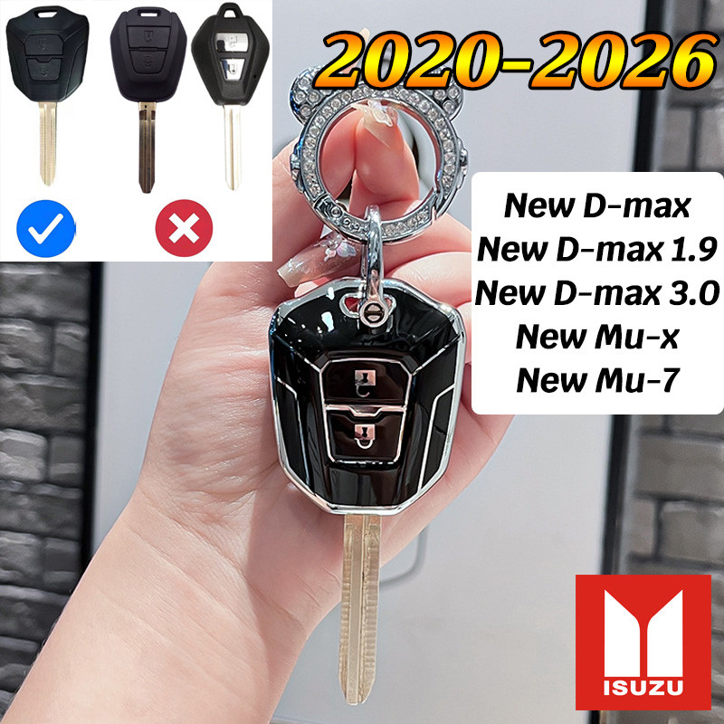 Vỏ chìa khóa ô tô Isuzu 2 nút Mới Dmax 2020-2026 Mux Mu7 Vcross Dmax1.9 Dmax3.0 móc khóa 2025 Vỏ chì