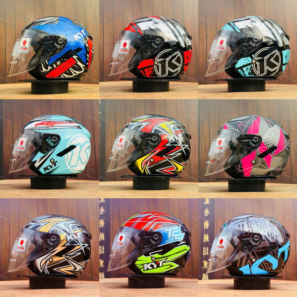 Mũ Bảo Hiểm KYT 3/4 HellCat 1 Kính Chính Hãng.