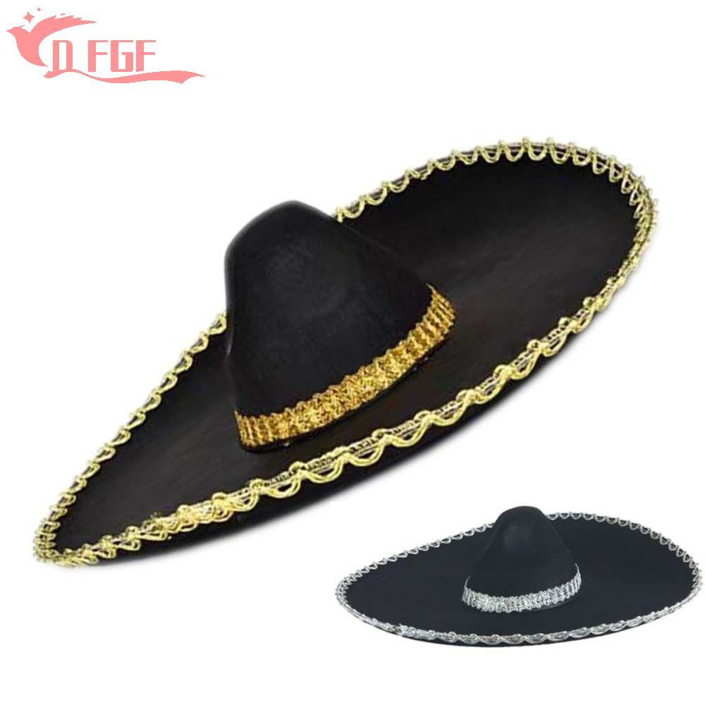 DFGF Sombrero Hat - Mũ chống nắng phong cách Mexico, thoáng khí, phù hợp cho lễ hội
