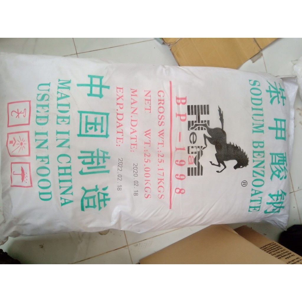 Bảo quản Benzoate_TQ_1kg/gói.  Sodium benzoate - C6H5COONa - Chất bảo quản thực phẩm.
