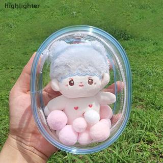 Túi bảo quản trong suốt 10cm cho búp bê anime và hoạt hình, làm từ PVC và cotton