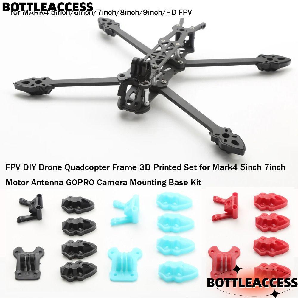 CHAIACCESS DIY Drone Quadcopter Khung, Bộ in FPV bằng nhựa, 5 màu RC Racing Bốn trục cho Mark4 5 inc