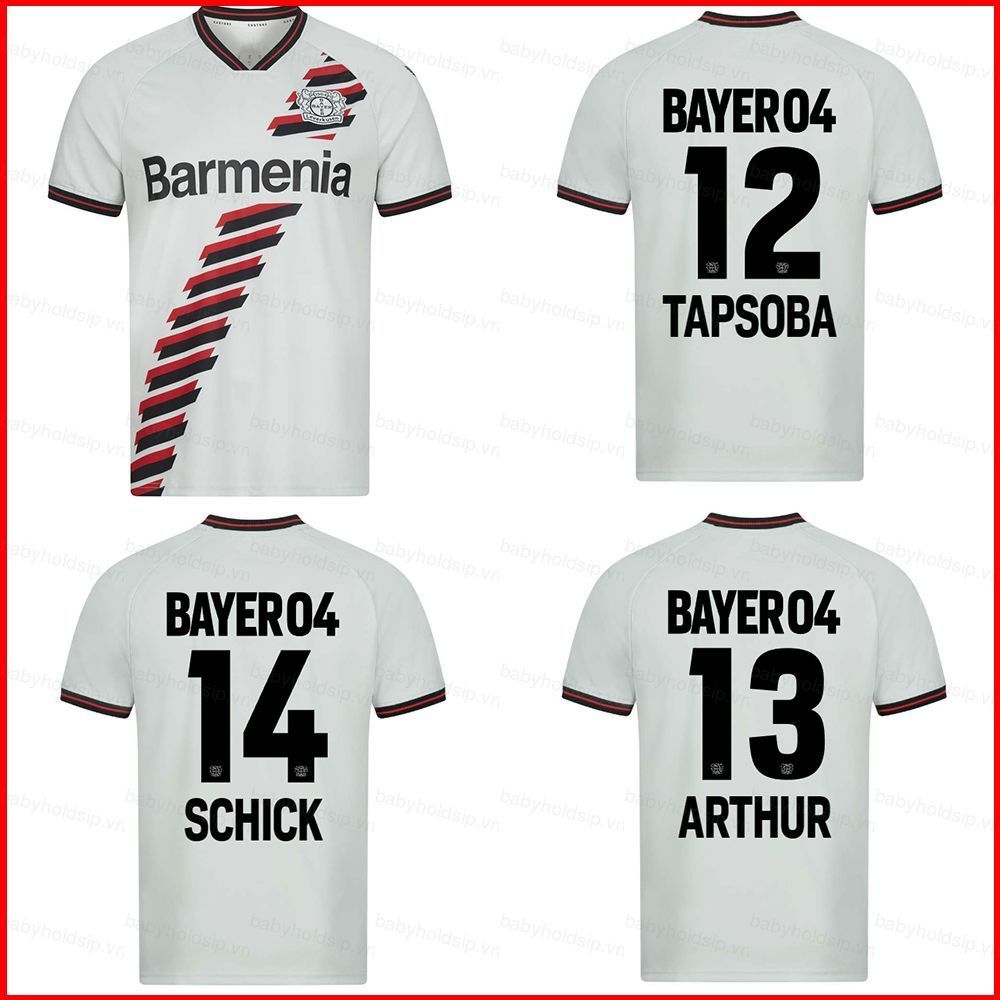 Áo sân khách Bundesliga 2023-2024 Bayer 04 Leverkusen cho Arthur Schick và Tapsoba - Hợp size từ trẻ
