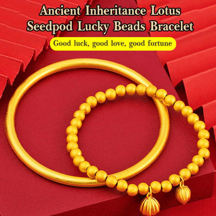 【Hot Trend 】Vòng Tay Hoa Sen Mạ Vàng 24K Phong Cách Cổ Điển - Vòng Tay Hoa Sen/Trang Sức Hot Trend/V